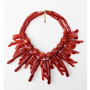 Zara 2 PACK OF CORAL EFFECT RESIN NECKLACES